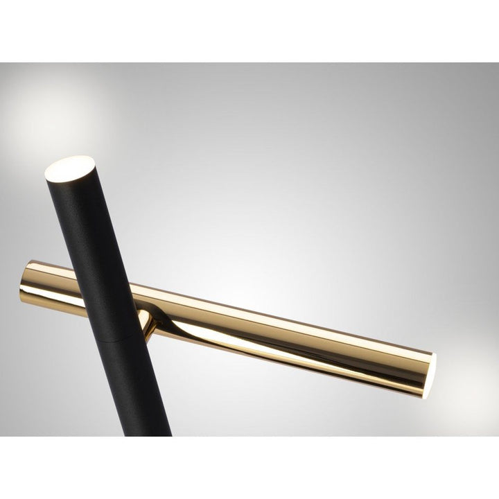 Schuller 373579UK Varas LED 2 Light Table Lamp Gold Black