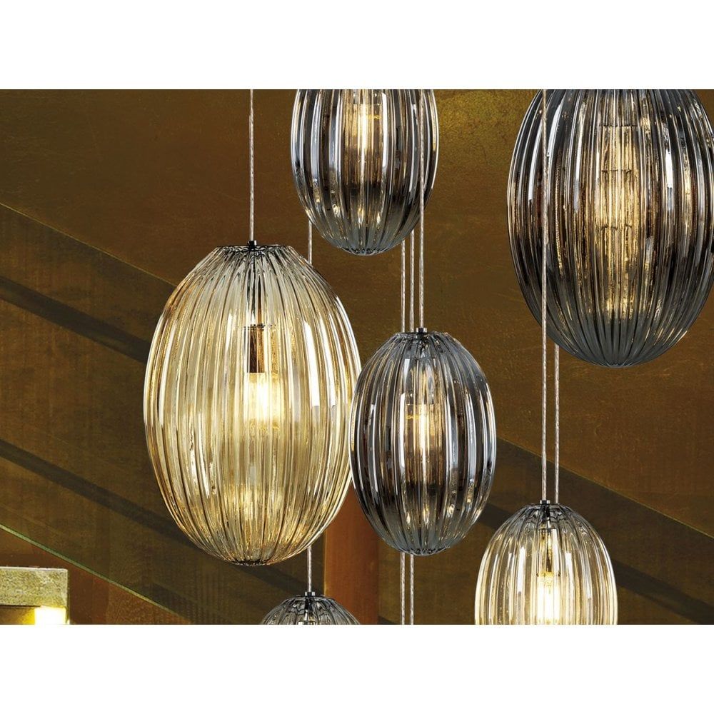 Schuller 752459 Ovila | 13-Light Pendant | Metal & Glass | Chrome Finish