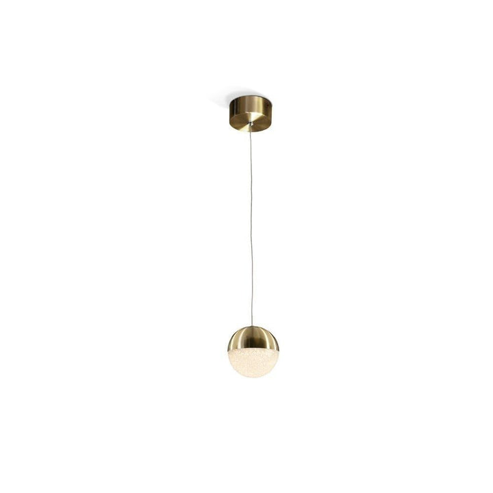 Schuller 793429 Sphere 1 Light LED Pendant Brass Clear