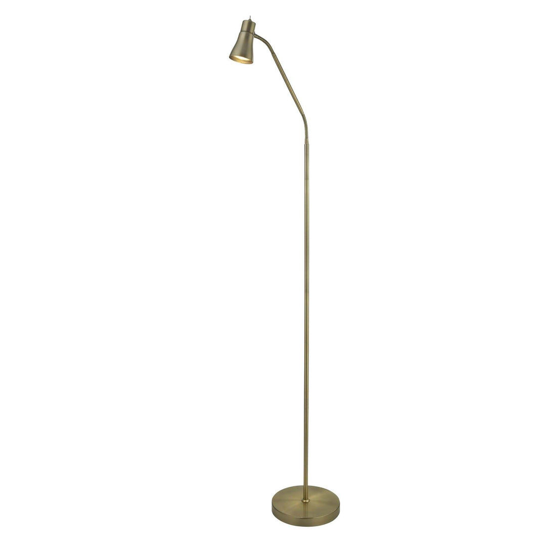 Searchlight 1007AB Fusion Floor Lamp 1 Light With Flexi Head Antique Brass