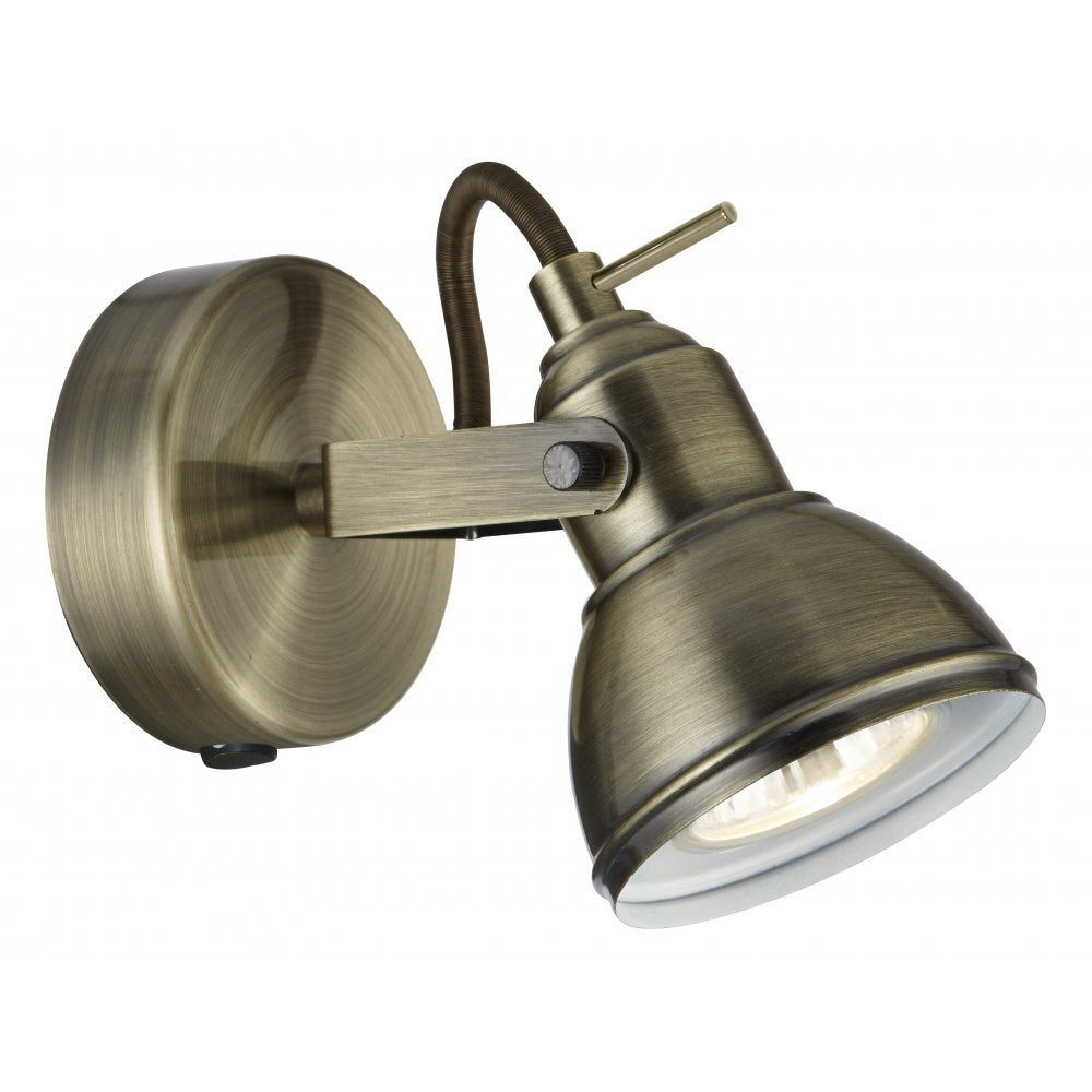 Searchlight 1541AB | Focus Single Spotlight | Antique Brass