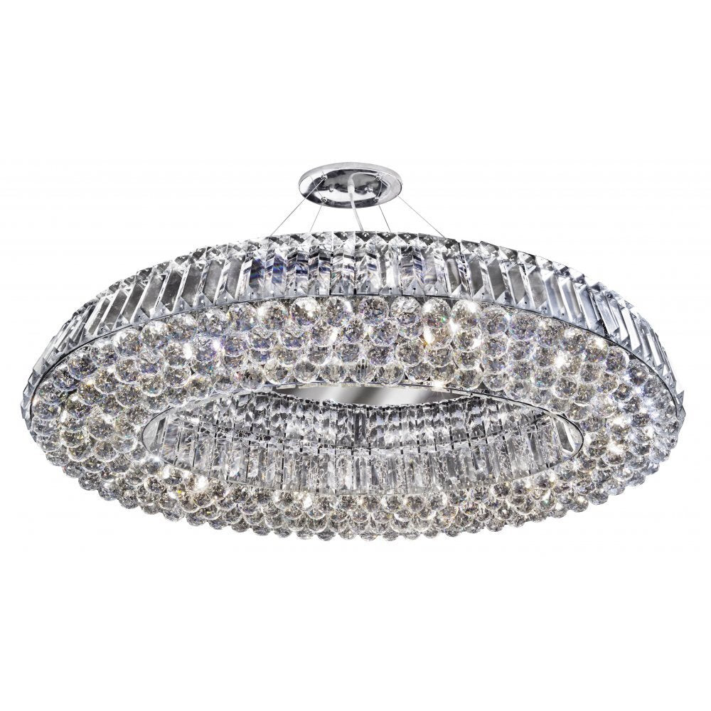 Searchlight 9291CC Vesuvius Oval 10 Light Ceiling Chrome Clear Crystal