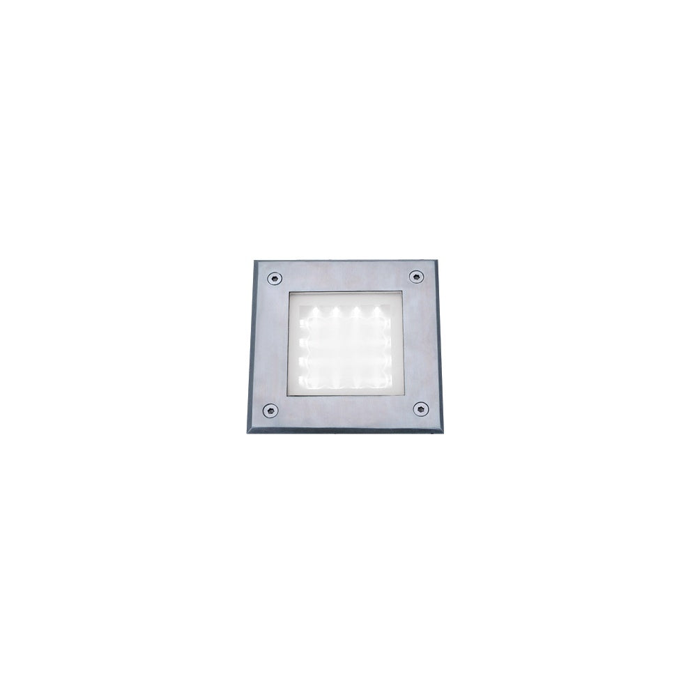 Searchlight 9909WH Led Recessed Indoor & Outdoor Walkover Square Stainless Steel - White Led