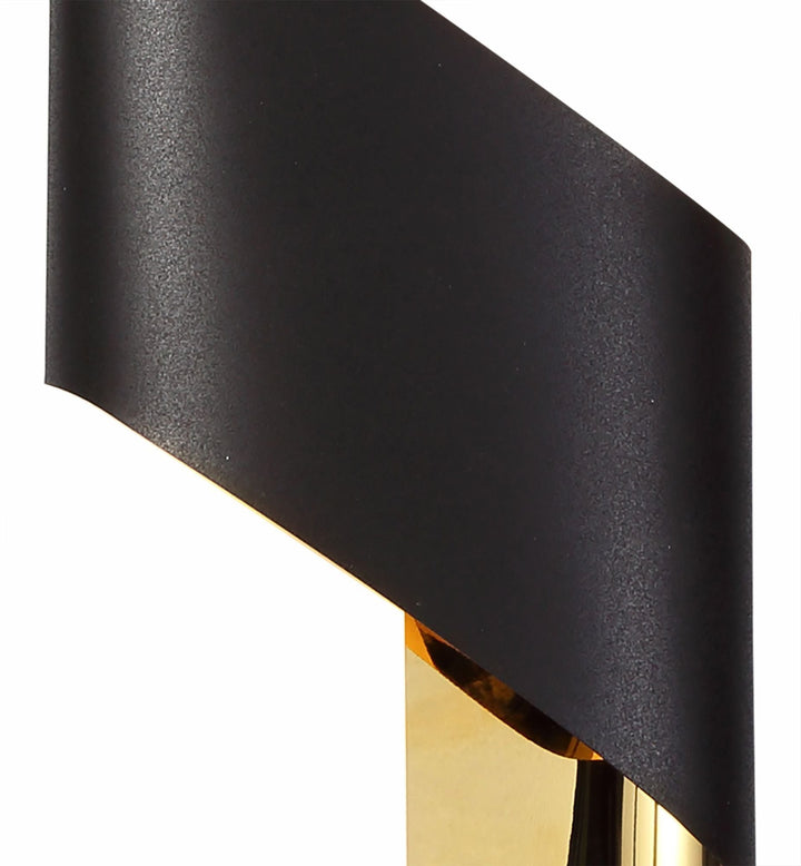 Nelson Lighting NL82759 Kally LED Wall Lamp Small Sand Black/Gold